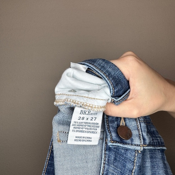 BKE Victoria Universal Fit Mid-Rise Ankle Skinny Jeans Medium Wash Size 28 - Picture 6 of 6
